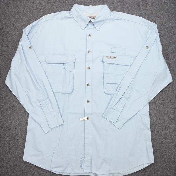 Hook & Tackle Other - Hook & Tackle Fishing Shirt Men's XL Vented Back Mesh Light Blue